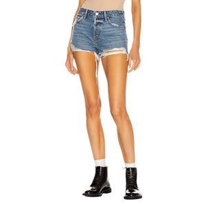 GRLFRND The Helena High Rise Cut Off Denim Shorts - Size 29